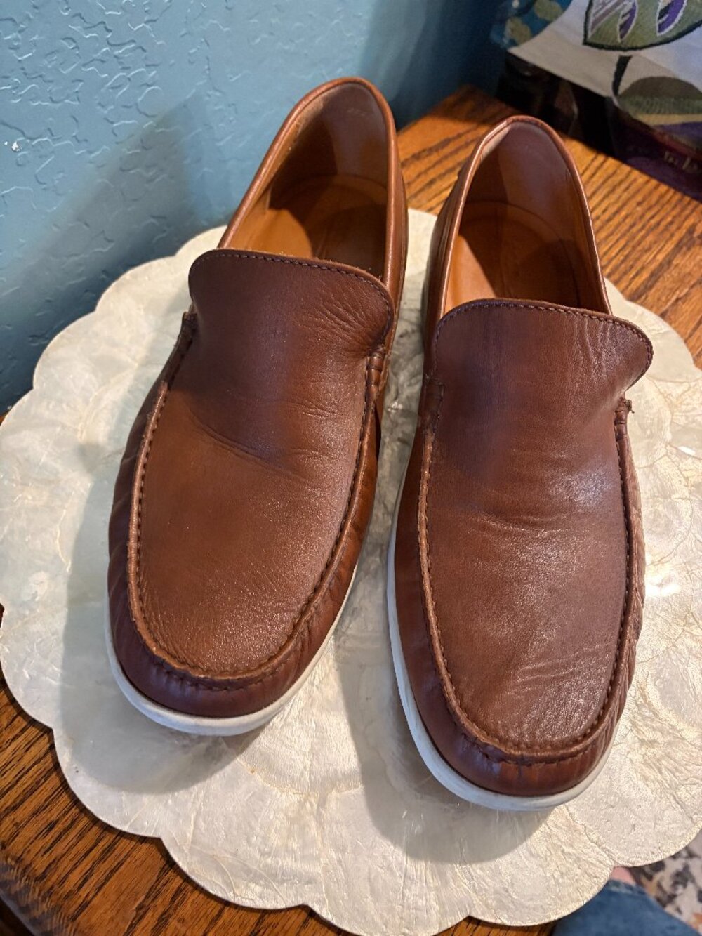Ecco Men's slip on leather shoes- Size 44